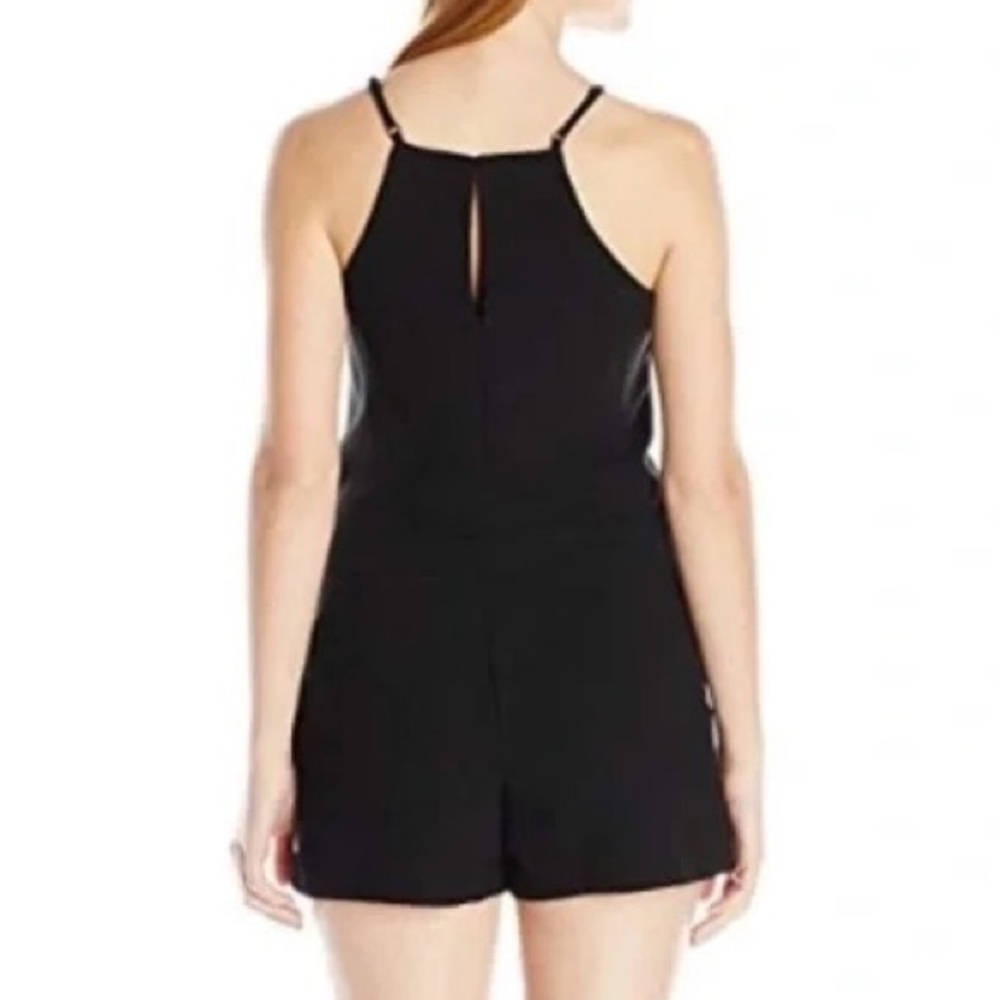 Sanctuary Lora Halter Romper With Pockets Sleeveless Spaghetti Straps Black - Picture 4 of 7